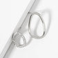 Minimalist Asymmetrical Organic Oval Stud Earrings