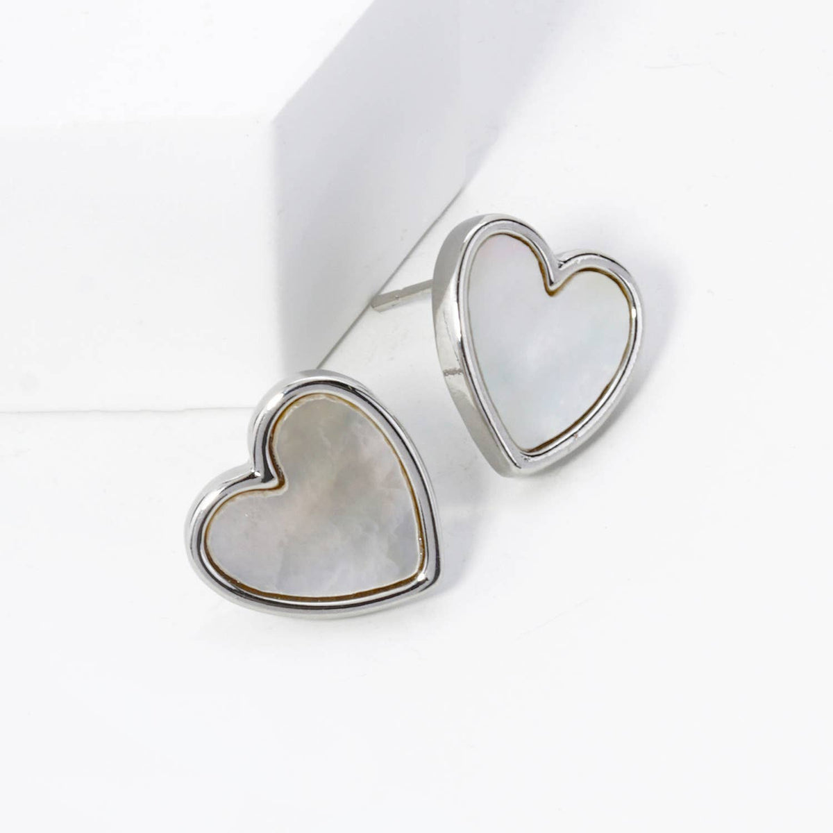 18K GOLD DIPPED 13MM HEART STUD EARRINGS
