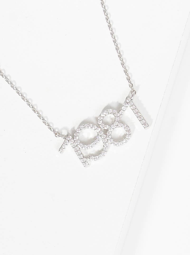 Gold Plated Cubic Birth Year Necklace