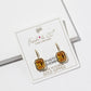 Birthstone Dangle Earrings – Gold-Dipped Octagon Cubic