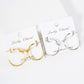 Polished Brass Delicate Knot Accent 25mm Hoop Earrings
