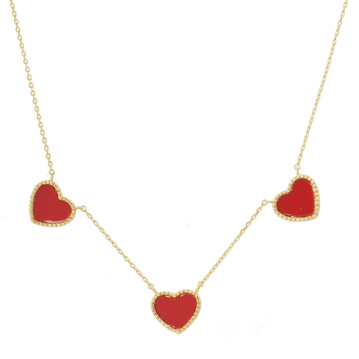 Gold Plated Mayslie Heart Necklace