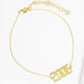 Gold Plated Birth Year Anklet