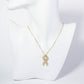 Rhinestone Awareness Ribbon Pendant Necklace