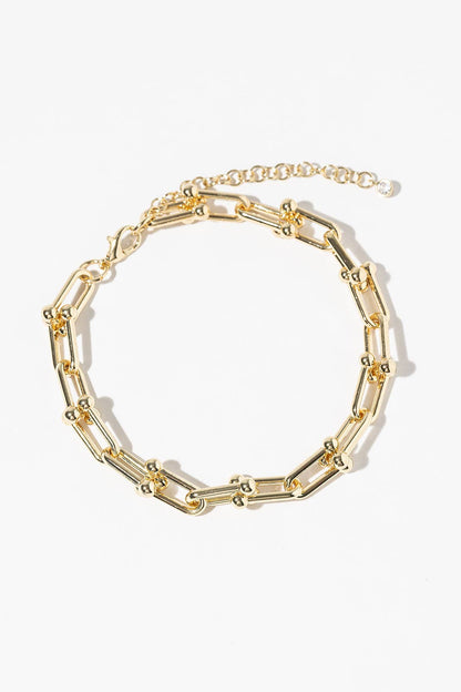 U-Link Hardware Chain Anklet - Gold & Silver Dipped