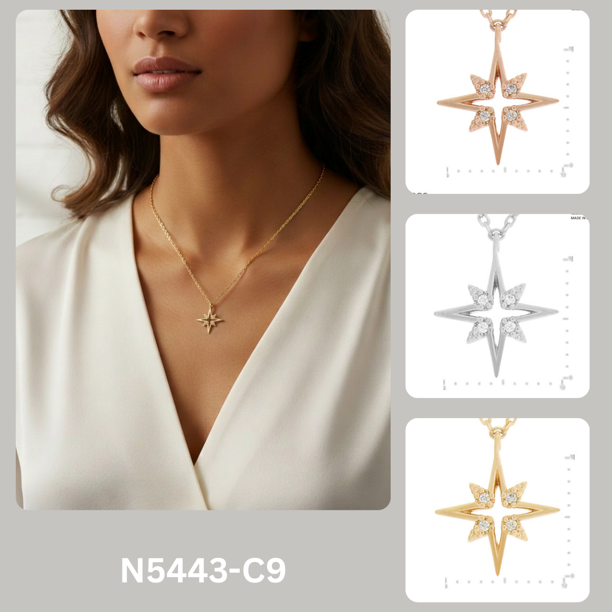 Celestia Diamond Accent Starburst Pendant Necklace
