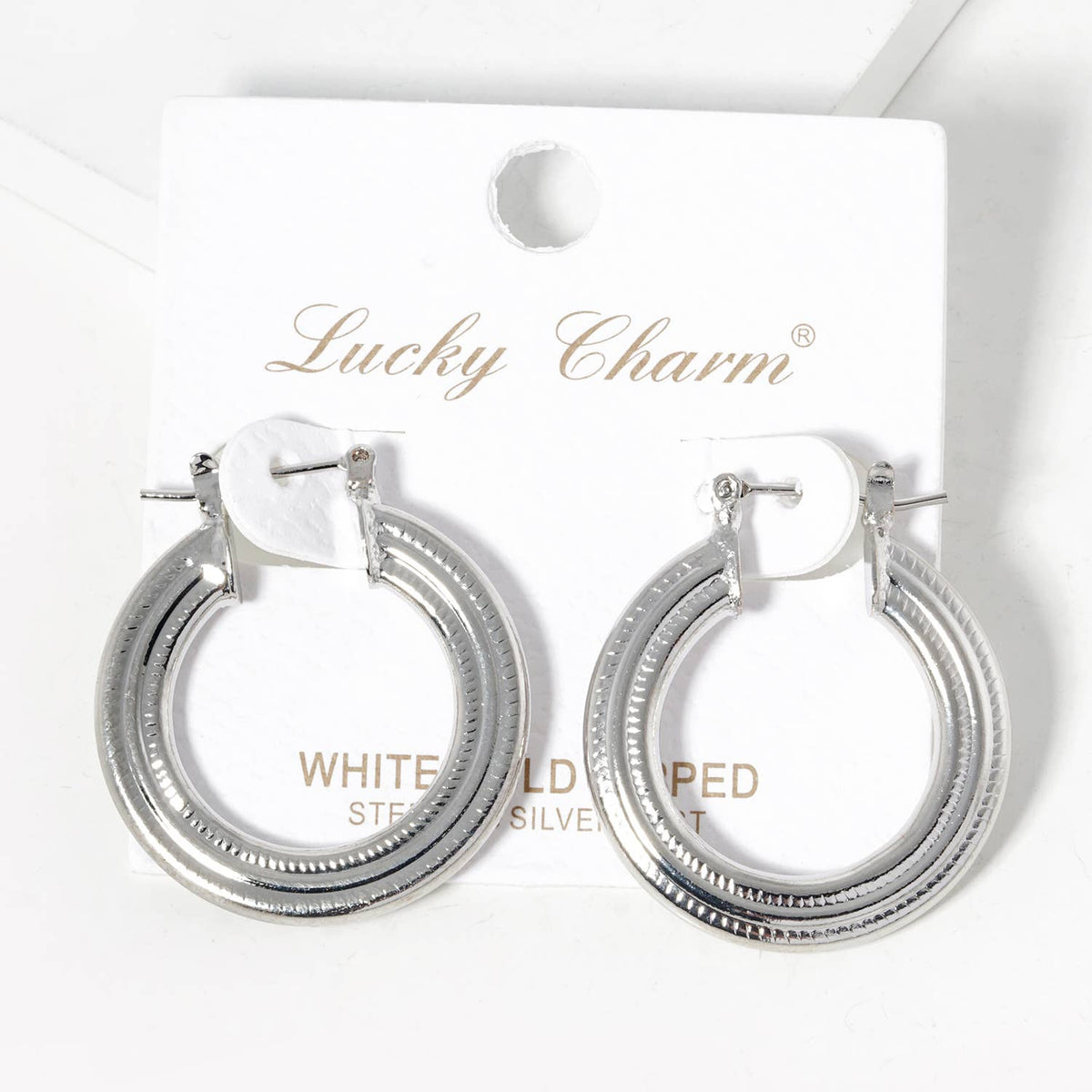 Geometric Spiral Grid Hoop Earrings