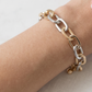 Two-Tone Paperclip Link Chain Bracelet