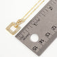 Square Door-Knocker Pendant 18K-Gold-Dipped Brass Necklace