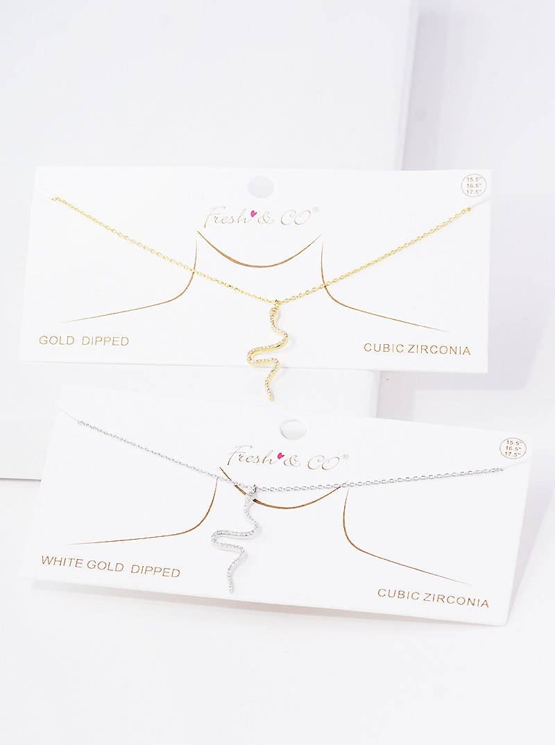 Gold Cubic Serpent Necklace
