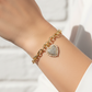 Pearl Heart Charm Bracelet with Magnetic Clasp