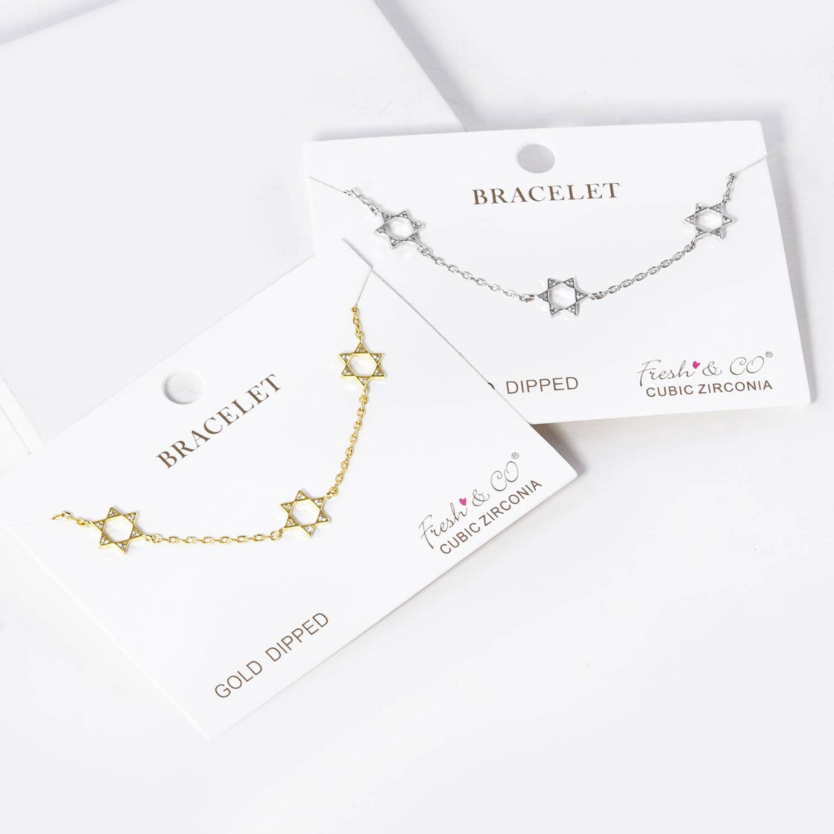 Celestial Star Station Bracelet with Cubic Zirconia Accents