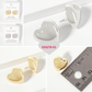 Polished Brass 17mm Heart-Shaped Stud Earrings