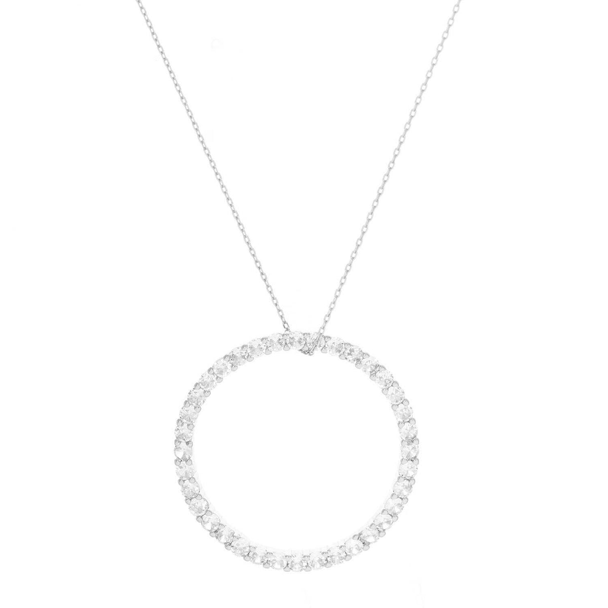 Gold Plated Eternity Circle Necklace