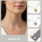 Cubic Zirconia Pave Clover Station Charm Choker Necklace