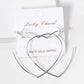 18K Gold Dipped 50mm Heart Shape Lightweight Open Hoop