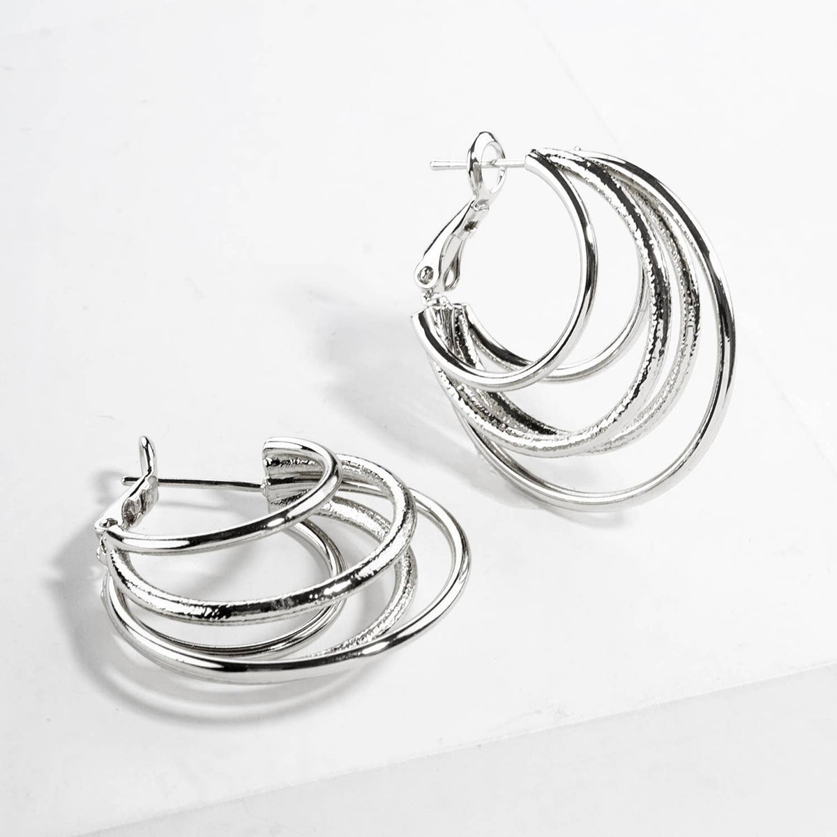 Multi-Strand Hoop Earrings