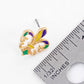 Gold Plated Mardi Gras Themed Post Earrings