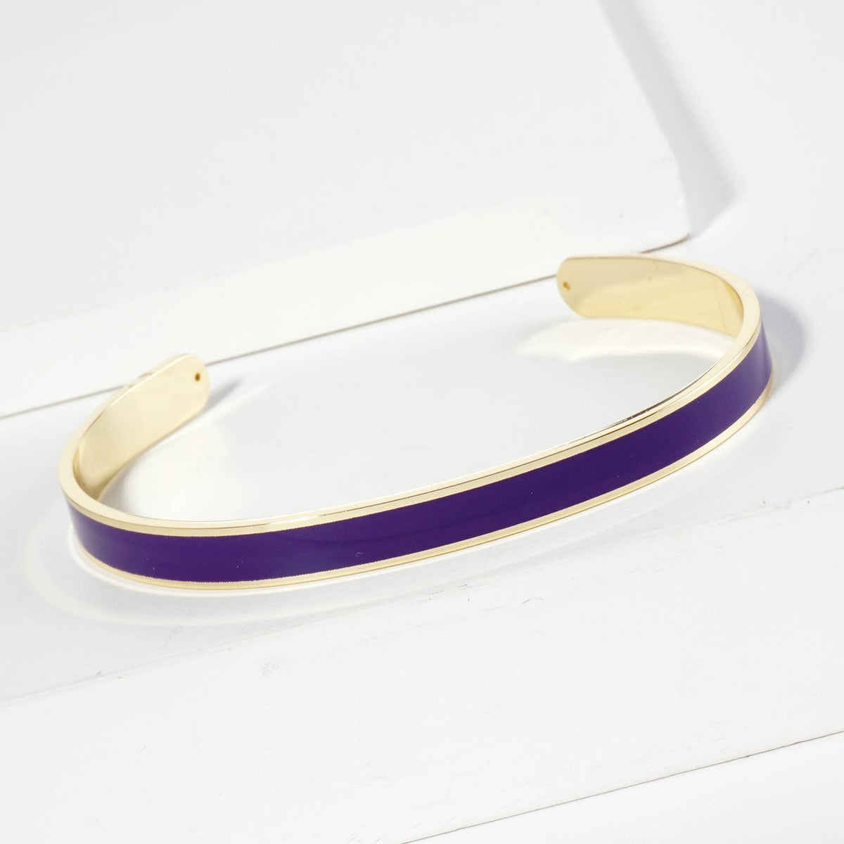 18K GOLD DIPPED ENAMEL COLOR GAME DAY CUFF BRACELET