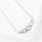 Graduated Five-Stone Bezel CZ Curve Necklace