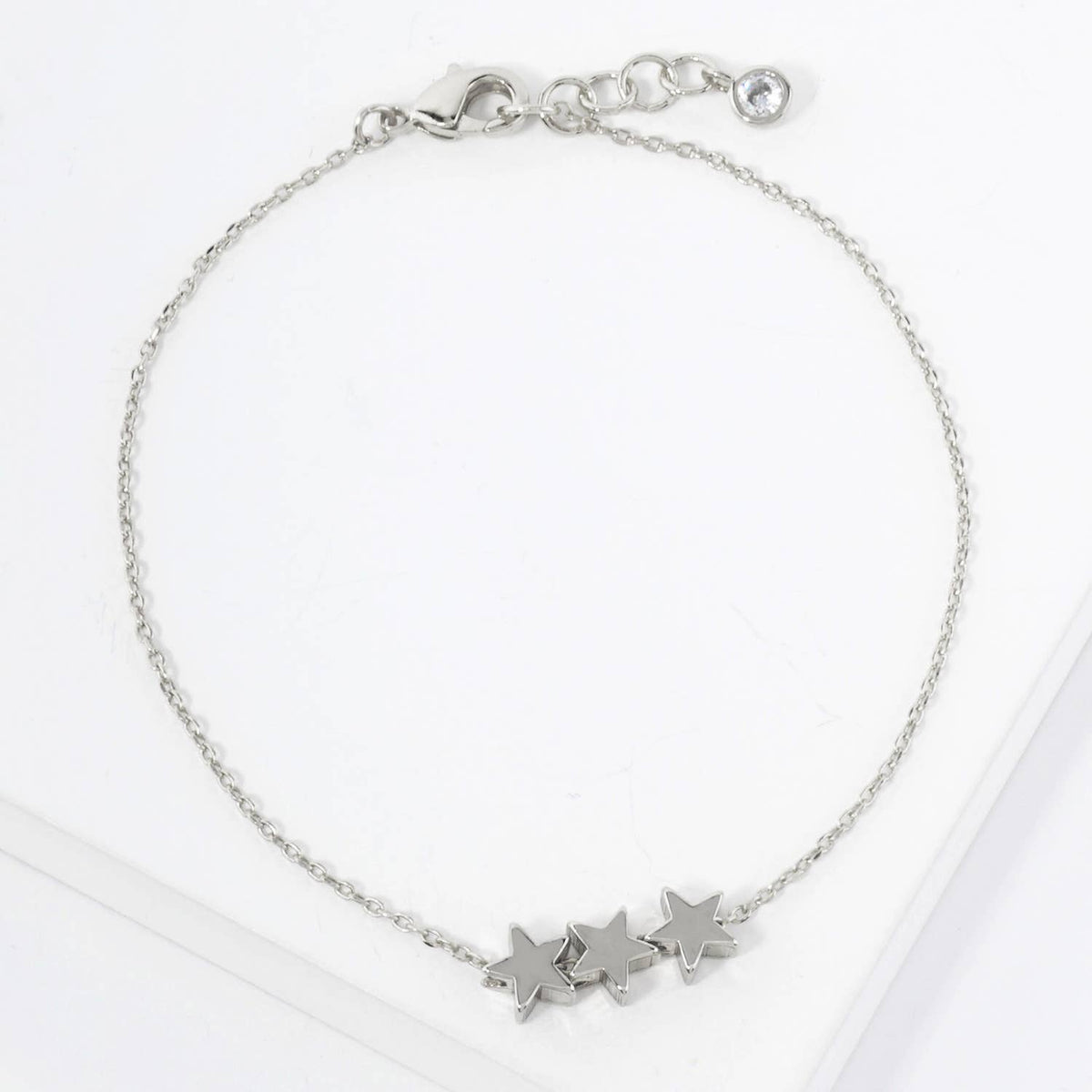 Celestial-Theme 5mm Three-Star Chain Bracelet
