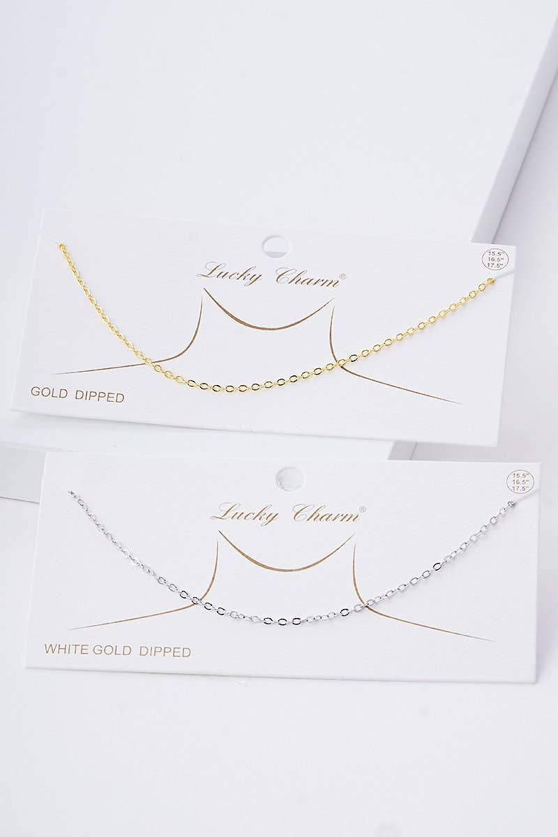 Gold Simple Chain Link Necklace