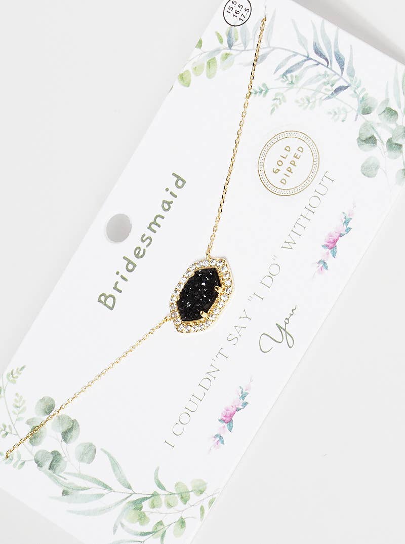 Bridesmaid Druzy Necklace
