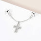 Cubic Zirconia Cross "Cap & Pin" Hat Chain Accessory