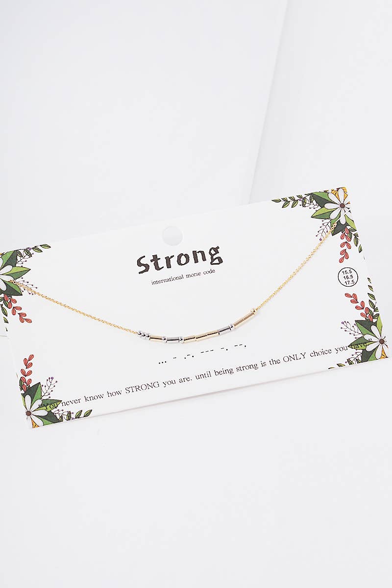 Gold Plated Morse Code Necklace