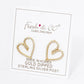 18K GOLD DIPPED PAVE CUBIC ZIRCONIA HEART STUD EARRINGS