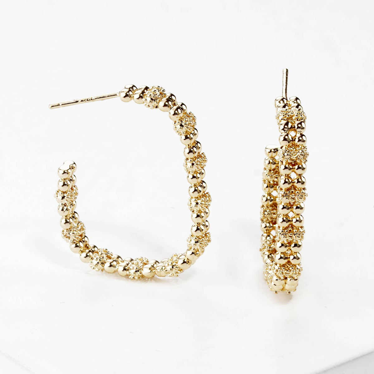 Textured Hoop Earrings
