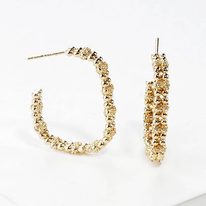 Textured Hoop Earrings