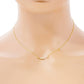 Gold Plated Uncut Bar Necklace