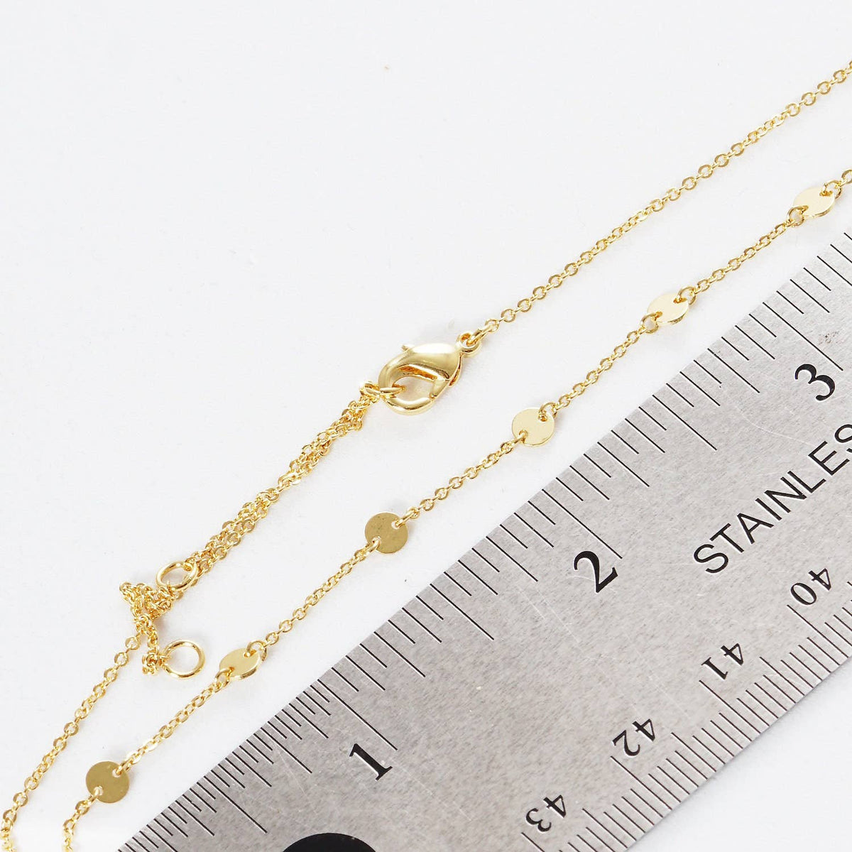 Gold Plated Floating Dot Necklace