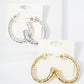 Gold Plated Snake Skin Hoop Earrings