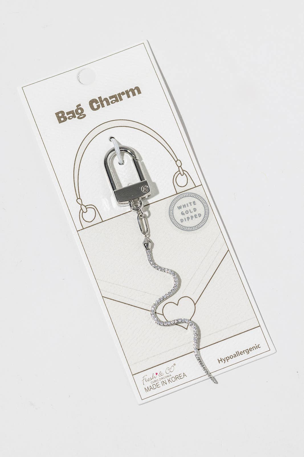 Crystal Snake Bag Charm