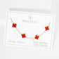 Elegant Clover Charm Chain Bracelet