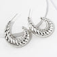 30mm Hollow Croissant Hoop Earrings / 18K Gold Dipped