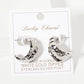 Polished Brass Textured Organic Hoop Earrings