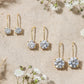 Round Cubic Zirconia Drop Earrings – Solitaire CZ on Lever