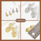 Polished Oval-Texture Peanut-Shaped Brass Earrings