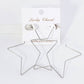 Polished Brass Delicate Star-Shaped 65mm Hoop Earrings