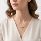 Patriotic Enamel Longhorn Skull Pendant Necklace
