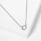 Minimalist Sparkling CZ Open Circle Pendant Necklace