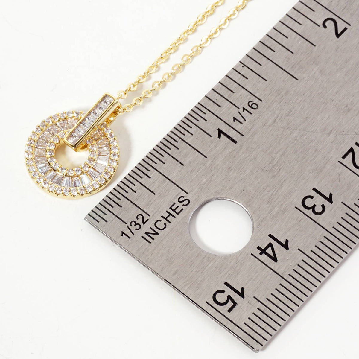 Intricate Pave-Set Door-Knocker Pendant Necklace
