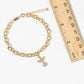 Pave Angel Charm Link Bracelet with Magnetic Clasp