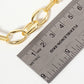 18K Gold Plated Mixed Texture Asymmetrical Link Necklace