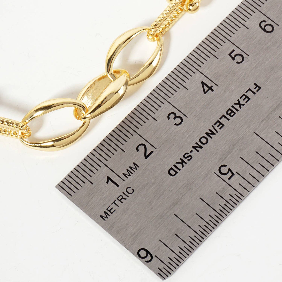 Three Oval-Chain Accents HardWear-Chain Necklace