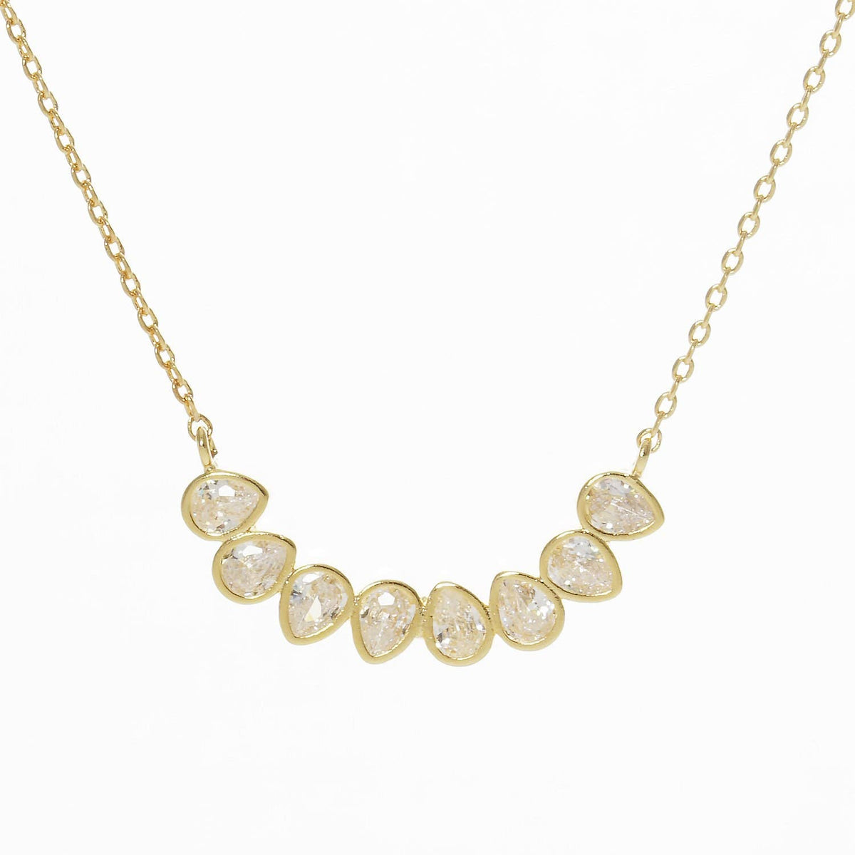 Gold Multicolor Waterdrop Necklace