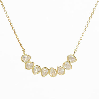 Gold Multicolor Waterdrop Necklace